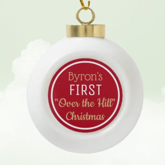 Fun Over the Hill Kerstversiering Keramische Bal Ornament