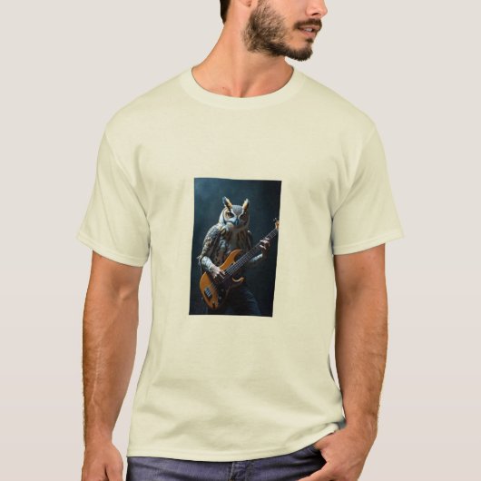 Fun Owl basspeler T-shirt (Voorkant)