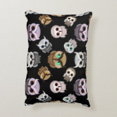Fun Owl Pattern on Black Background Decoratief Kussen (Achterkant (Verticaal))