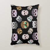 Fun Owl Pattern on Black Background Decoratief Kussen (Voorkant(Verticaal))