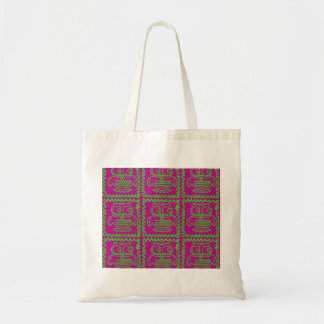 Fun Owls Patchwork Quilt Squares Paars Lime Green Tote Bag