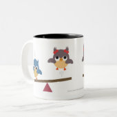 Fun Owls Tweekleurige Koffiemok (Voorkant links)