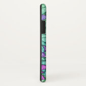 Fun Paars en Green Flowers Case-Mate iPhone Case (Achterkant / rechts)