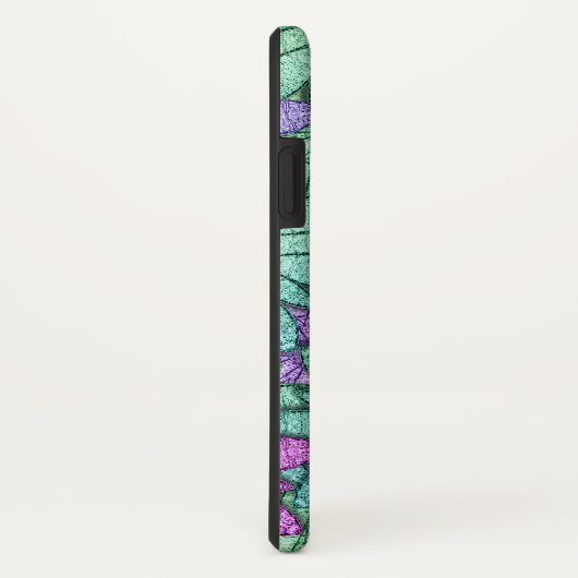 Fun Paars en Green Flowers Case-Mate iPhone Case (Achterkant / rechts)