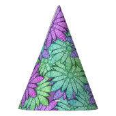 Fun Paars en Green Flowers Feesthoedjes (Links)