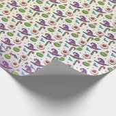 Fun Paars Halloween, Green Magic Witchy Bottle Wra Cadeaupapier (Hoek)