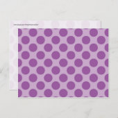 Fun Paars op Paarse poka Dots Pattern Gifts Briefkaart (Voorkant / Achterkant)