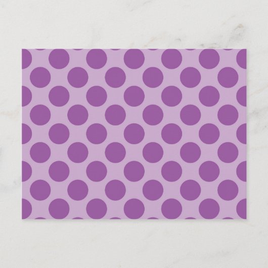 Fun Paars op Paarse poka Dots Pattern Gifts Briefkaart (Voorkant)