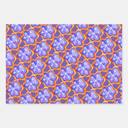 Fun Paarse Cookie Pattern Inpakpapier Vel (Voorkant 3)