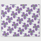 Fun Paarse Daisy Pop Summer Flower Whimsical Gift Cadeaupapier (Vlak)