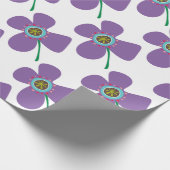 Fun Paarse Daisy Pop Summer Flower Whimsical Gift Cadeaupapier (Hoek)