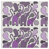 Fun Paarse olifant Abstract kunstweefsel Stof (Close Up)
