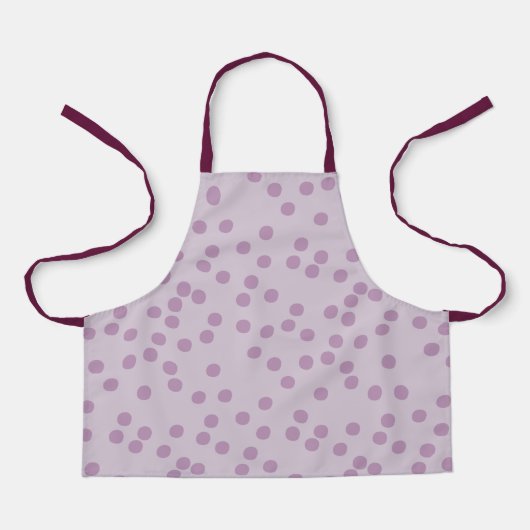 Fun Paarse Polkadots Apron Schort (Voorkant)
