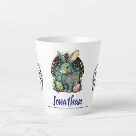 Fun Paashaas gepersonaliseerd Latte Mok