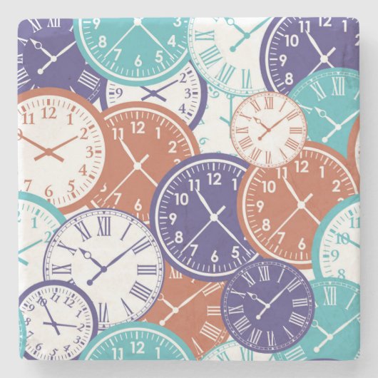 Fun Page Full of Clock Facs Stenen Onderzetter (Voorkant)