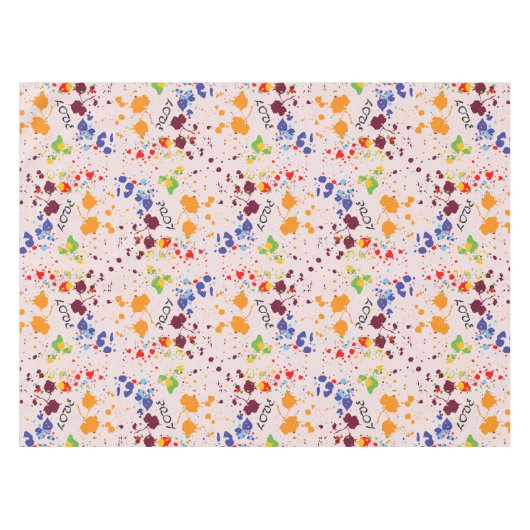 Fun Paint drukt kleurende lenteklas op Tafelkleed (Voorkant (Horizontaal))