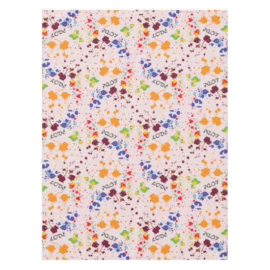 Fun Paint drukt kleurende lenteklas op Tafelkleed (Voorkant)