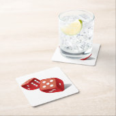 Fun Pair of Dice Kartonnen Onderzetters (Insitu)