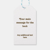 Fun Paired Pretzel Loaves eigen bericht brood them Cadeaulabel (Achterkant)