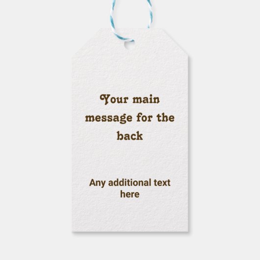 Fun Paired Pretzel Loaves eigen bericht brood them Cadeaulabel (Achterkant)