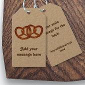 Fun Paired Pretzel Loaves eigen bericht brood them Cadeaulabel