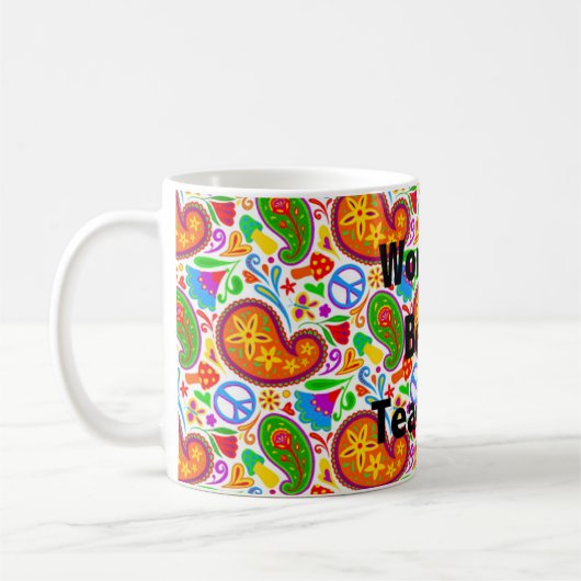 Fun Paisley Patterned Koffiemok (Links)