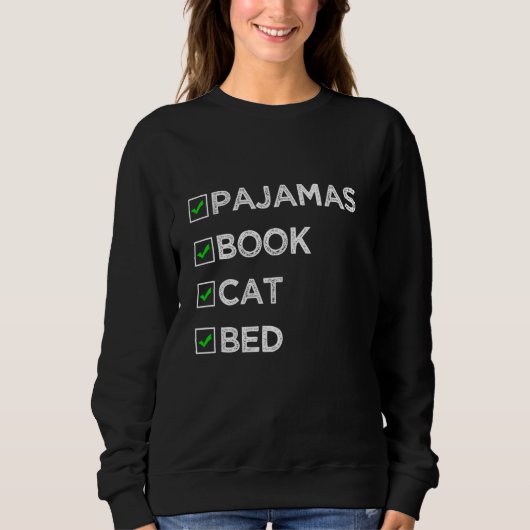 Fun Pajamas Book Cat Bed Bedtime Checklist for Sin Trui (Voorkant)