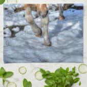 Fun Palomino Paint Ranch Horse Animal-lover Foto Theedoek (Gevouwen)