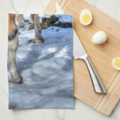 Fun Palomino Paint Ranch Horse Animal-lover Foto Theedoek (Quarter Fold)