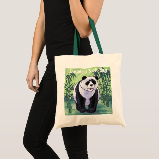 Fun Panda Beer Personal Book Bag Tote Bag (Voorkant (product))