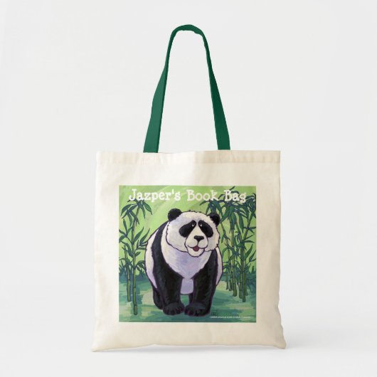 Fun Panda Beer Personal Book Bag Tote Bag (Voorkant)