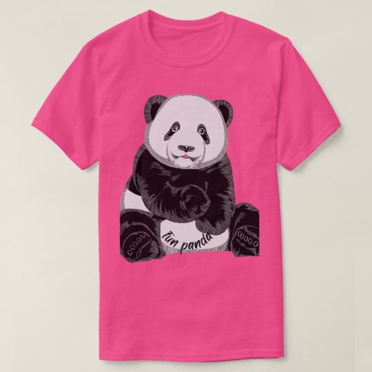 Fun panda t-shirt (Design voorkant)