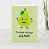 Fun Panicking Pear - Geen stress Birthday / Occasi Kaart (Voorkant)