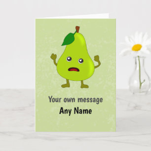 Fun Panicking Pear - Geen stress Birthday / Occasi Kaart