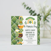 Fun Papercut St. Patrick's Day Leprechauns Bier Kaart (Staand voorkant)