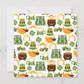 Fun Papercut St. Patrick's Day Leprechauns Bier Kaart (Achterkant)