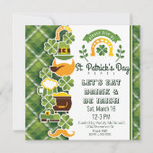 Fun Papercut St. Patrick's Day Leprechauns Bier Kaart (Voorkant)