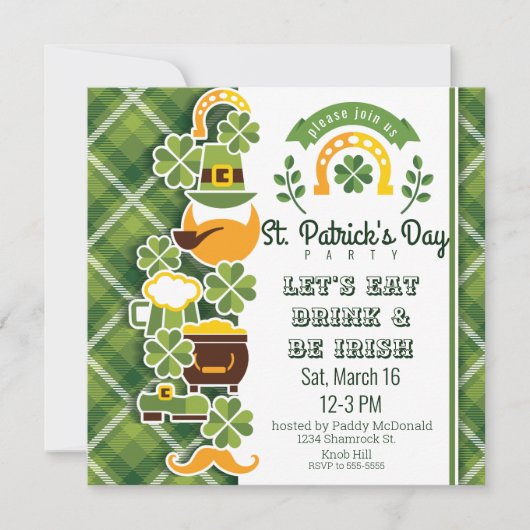 Fun Papercut St. Patrick's Day Leprechauns Bier Kaart (Voorkant)