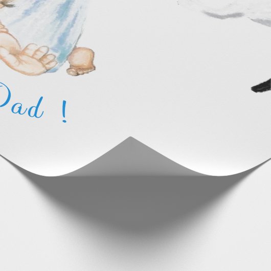 Fun Papieren Verpakkings Ooievaar met Baby - Aange Cadeaupapier (Hoek)