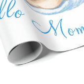 Fun Papieren Verpakkings Ooievaar met Baby - Aange Cadeaupapier (Rol Hoek)