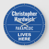 Fun Paramedic Wall Plaque Grote Klok (Voorkant)