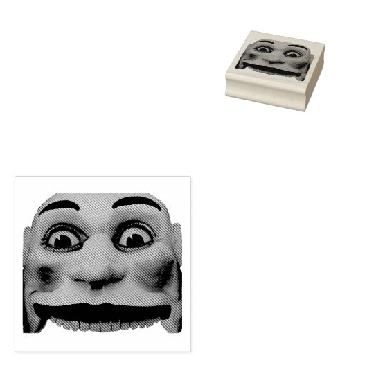 Fun Park Face Rubberstempel (Gestempeld)