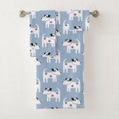 Fun Parson Jack Russell Terrier Dog Blue Bad Handdoek (Insitu)