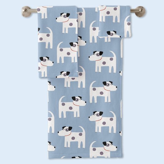 Fun Parson Jack Russell Terrier Dog Blue Bad Handdoek