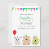 Fun Party Animals Children's Birthday Kaart (Voorkant)