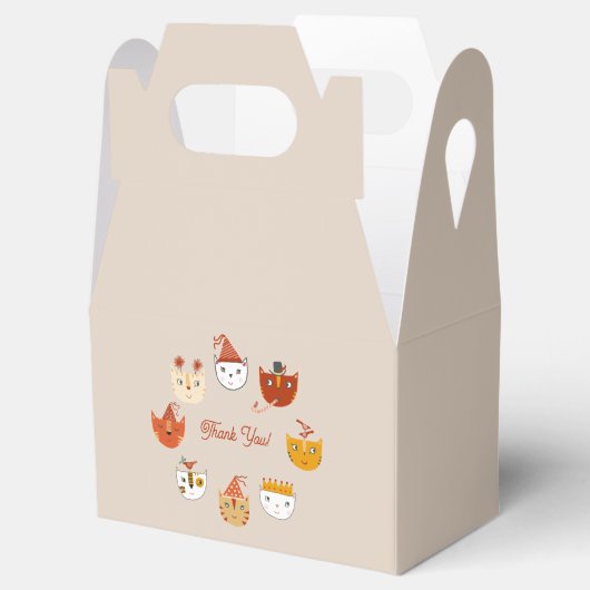 Fun Party Cat Dank je Bedankdoosjes (Geopend)