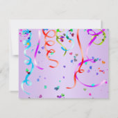 Fun Party Celebration Paars First Birthday Kaart (Achterkant)