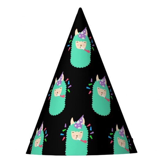 Fun Party Emoji Llama Feesthoedjes (Voorkant)