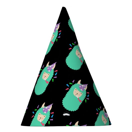 Fun Party Emoji Llama Feesthoedjes (Rechts)