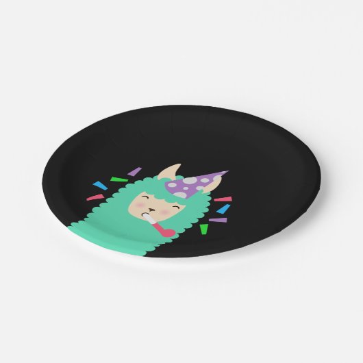Fun Party Emoji Llama Papieren Bordje (Gekanteld)